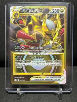 Giratina VSTAR 212/196 Gold Secret Rare Pokemon 2022 Lost Origin NM - Image 1