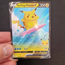 Pikachu V + Surfing Pikachu V Bundle 008/025 Full Art Holo Pokemon Card - Image 2
