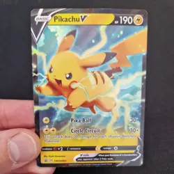 Pikachu V + Surfing Pikachu V Bundle 008/025 Full Art Holo Pokemon Card - Image 4