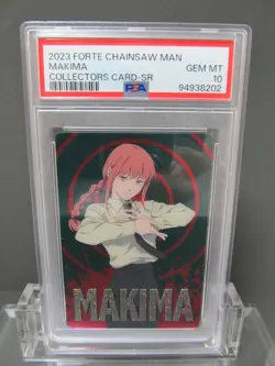 PSA 10| 2023 Forte Chainsaw Man Collectors Card MAKIMA SR Foil Stamping #cm1 - Image 3