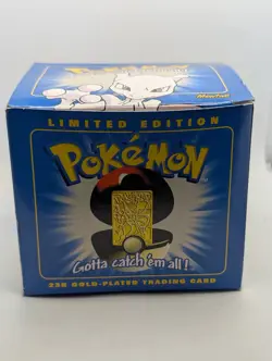 Pokemon MEWTWO 23k Gold Plated Trading Card 1999 Still Sealed With Box - Image 3