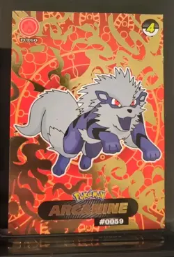 2024 POKEMON STAINED GLASS Crystal Box Hit Card - Shadow Arcanine - Image 1