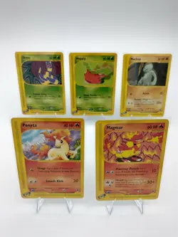 Pokemon TCG 2002 Expedition Base Set Non-holo Card Lot 5 Cards LP-NM - Image 1