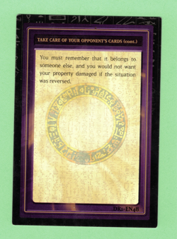 YUGIOH TIP CARD #48 OF 50 "TAKE CARE OF YOUR OPPONENTS CARDS" DR1-EN48 (238) - Image 2
