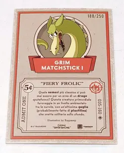 Cuphead Out Of The Cards Grim Matchstick I 035/160 Crackle Holo 188/250 - Image 2