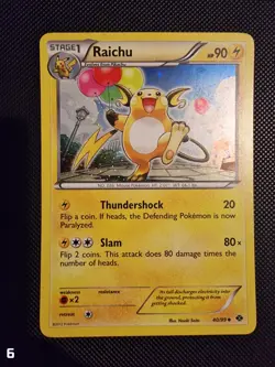 Pokemon TCG Raichu Next Destinies Holo Card 40/99 - Played/LP - Image 1