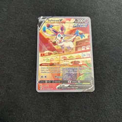 🎀 Gold Metal Sylveon V ALT ART 184/203 Fan Art Card Collectible/Gift/Display🎀 - Image 1