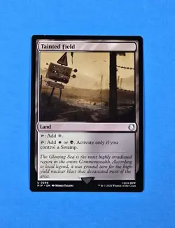 1x Tainted Field Universes Beyond Fallout PIP 2024 Mtg Magic Land Card 298 - Image 1