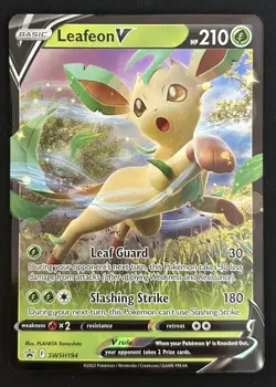 Leafeon V SWSH194 Black Star Promo Ultra Rare Holo Pokemon TCG Card NM - Image 1