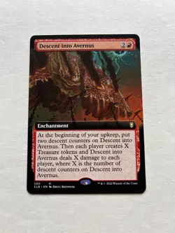 1x BORDERLESS DESCENT INTO AVERNUS - COmmander - MTG - Magic the Gathering - Image 1