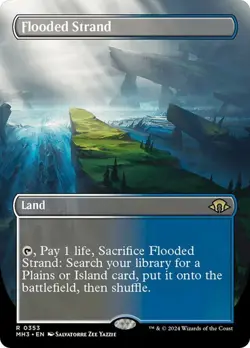 Flooded Strand BORDERLESS - 0353 - Rare - Modern Horizons 3 MH3 MTG - Image 1