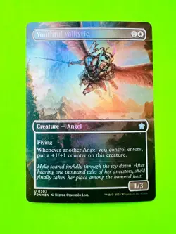 MTG Foundations - Youthful Valkyrie - Borderless Foil - Image 1
