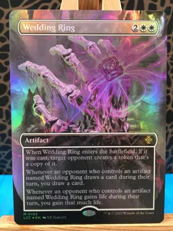 MTG - Wedding Ring. Lost Caverns of Ixalan Commander. Borderless - Foil Artifact - Image 1
