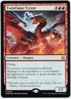 MTG Twinflame Tyrant Foundations Foil #97 NM/M - Image 1