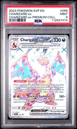 PSA 9 MINT Charizard ex Full Art Ultra Rare Promo Pokemon Card SVP EN 056 - Image 1