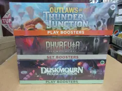 MTG OUTLAWS & DUSKMOURN PLAY + PHYREXIA SET BOOSTER BOXES - Image 1