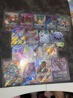 Lot of 16 Assorted Japanese Pokemon cards SR full arts and trainers - Image 1