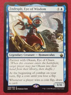 Magic The Gathering BATTLEBOND ZNDRSPLT EYE OF WISDOM blue card MTG - Image 1