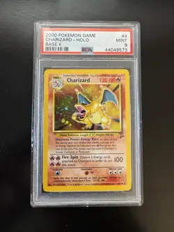 Charizard 4/130 Holo Rare Base Set 2 Pokemon Card PSA 9 Mint - Image 1