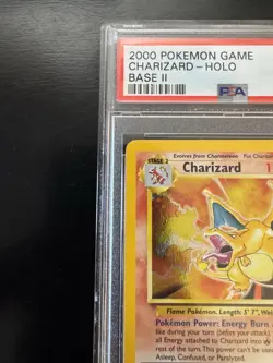 Charizard 4/130 Holo Rare Base Set 2 Pokemon Card PSA 9 Mint - Image 2