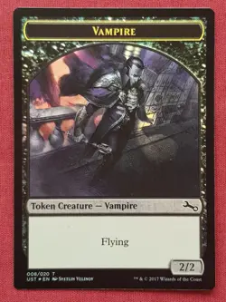 Magic The Gathering UNSTABLE FOIL VAMPIRE token card MTG - Image 1
