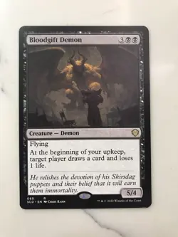 Bloodgift Demon MTG Magic the Gathering Card NM Near Mint Starter Commander SCD - Image 1