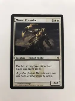 Mirran Crusader MTG Magic the Gathering Card LP Lightly Played Mirrodin Besieged - Image 1