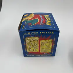 Pokemon Charizard 23k Gold Plated Card & Ball w/ COA 1999 Burger King Blue Box! - Image 3