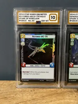 Star Wars Unlimited Spark Of Rebellion Graded Cards Bundle Boba Fett Obi Wan Tcg - Image 2