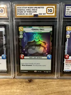 Star Wars Unlimited Spark Of Rebellion Graded Cards Bundle Boba Fett Obi Wan Tcg - Image 3