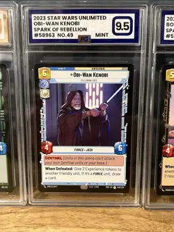 Star Wars Unlimited Spark Of Rebellion Graded Cards Bundle Boba Fett Obi Wan Tcg - Image 4