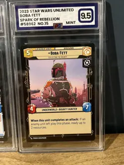 Star Wars Unlimited Spark Of Rebellion Graded Cards Bundle Boba Fett Obi Wan Tcg - Image 5