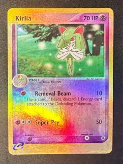Kirlia 34/109 EX Ruby & Sapphire Pokemon Card TCG e-Reader Reverse Holo - Lp/Mp - Image 1