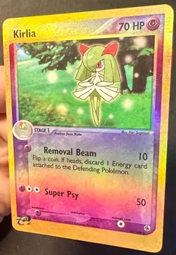 Kirlia 34/109 EX Ruby & Sapphire Pokemon Card TCG e-Reader Reverse Holo - Lp/Mp - Image 2