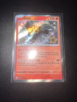Entei 112/091 Pokemon TCG Paldean Fates Baby Shiny Holo Rare Card - NM - Image 1