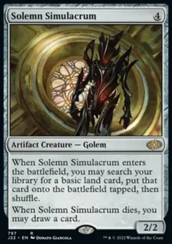 MTG Magic the Gathering Solemn Simulacrum (797/835) Jumpstart 2022 LP - Image 1