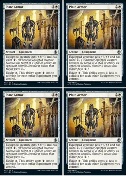 MTG - 4x PLATE ARMOR - Adventures (U) - Image 1