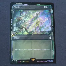Atomize (Showcase) (Surge Foil) 866 MTG Fallout (PIP) Rare FOIL NM - Image 1