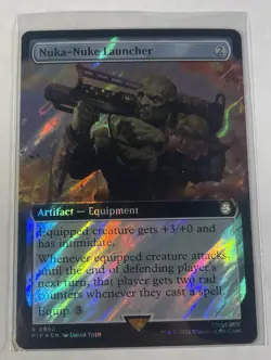1 x Nuka-Nuke Launcher - Surge Foil - Extended Art - Universes Beyond: Fallout - - Image 1