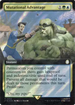 Magic The Gathering TCG Borderless Surge Foil Mutational Advantage Near Mint - Image 1