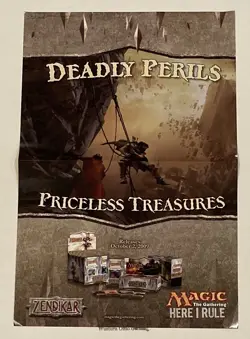 Magic MTG Zendikar Product Promotional Poster NEW TCG CCG - Image 1