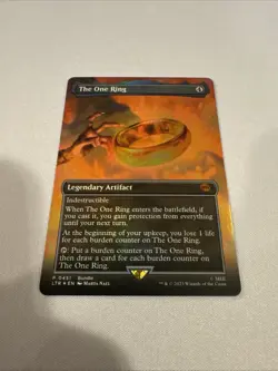 MTG Magic The Gathering Lord of the Rings The One Ring Borderless Foil #0451 - Image 1