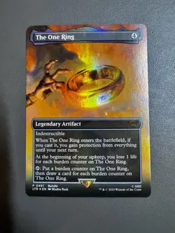MTG Magic The Gathering Lord of the Rings The One Ring Borderless Foil #0451 - Image 2