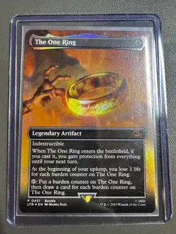 MTG Magic The Gathering Lord of the Rings The One Ring Borderless Foil #0451 - Image 3