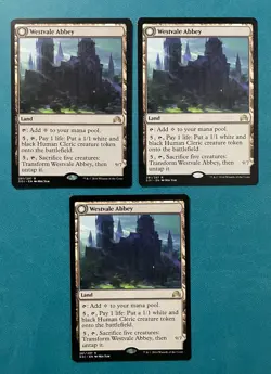 MTG LP Westvale Abbey, Shadows over Innistrad, Regular, English, THREE Copies - Image 1