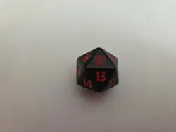 MTG Final Fantasy Spindown Life Counter D20 Red (one) - Image 1