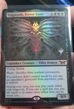MTG Promo Valgavoth, Terror Eater Duskmourn: House of Horror Foil Magic Demon NM - Image 1