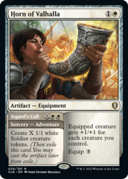 x1 Horn of Valhalla // Ysgard's Call R MTG Commander Legends: Battle for Baldur' - Image 1