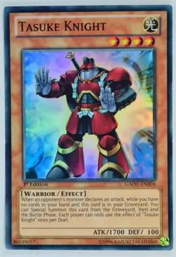 Yugioh! Tasuke Knight GAOV-EN004 Super Rare 1st Edition - Image 1