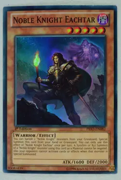 Yugioh Noble Knight Eachtar PRIO-EN082 Super Rare 1st Edition - Image 1